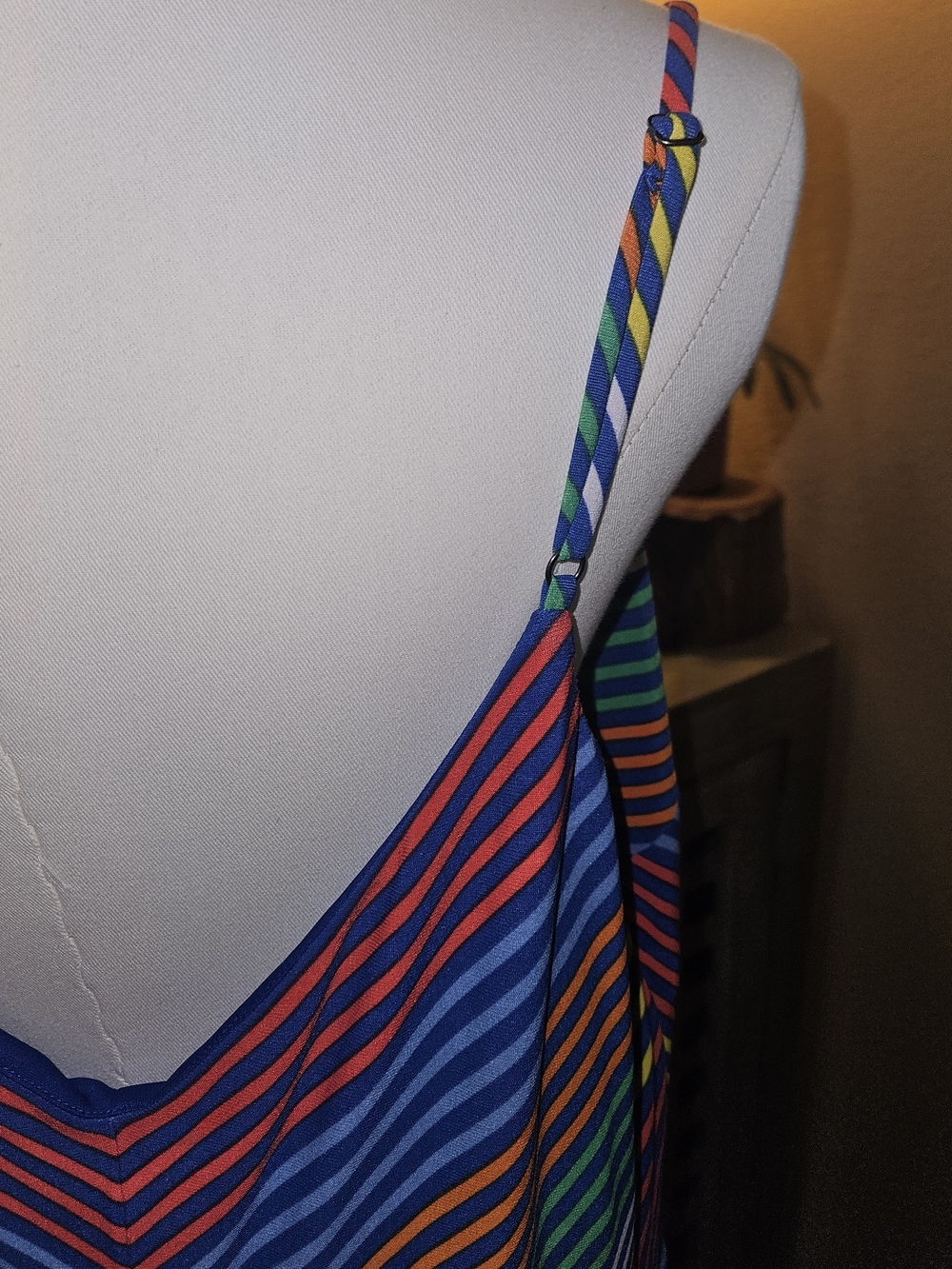 Lauren Ralph Lauren Multicolor Chevron Stripe Maxi Dress Costal Black Label - Picture 4 of 7